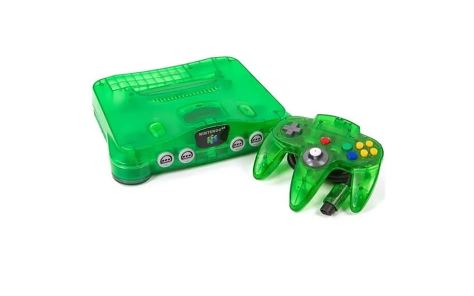 Restored Nintendo 64 System Video Game Console Jungle Green With Red Expansion Pak Refurbished