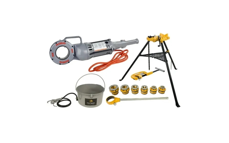 Restored Ridgid 700 With 12r Threader 2a Cutter 460 Chain Vise & 418 Oiler Refurbished