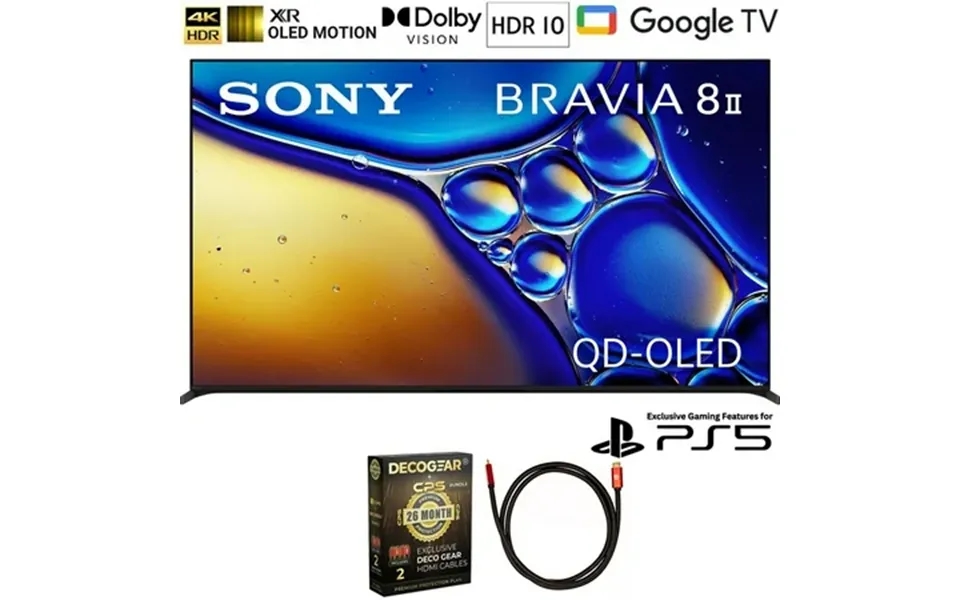 Restored Sony K65xr80m2 Bravia 8 Ii 65 Inch Class Qd-oled 4k Hdr Google Tv 2025 Refurbished Bundle With 6ft Hdmi 2