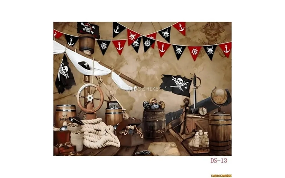 Retro Pirate Treasure Map Backdrop For Photography L Island Background Birthday Party Boys Portrait Photo Props Hd-01