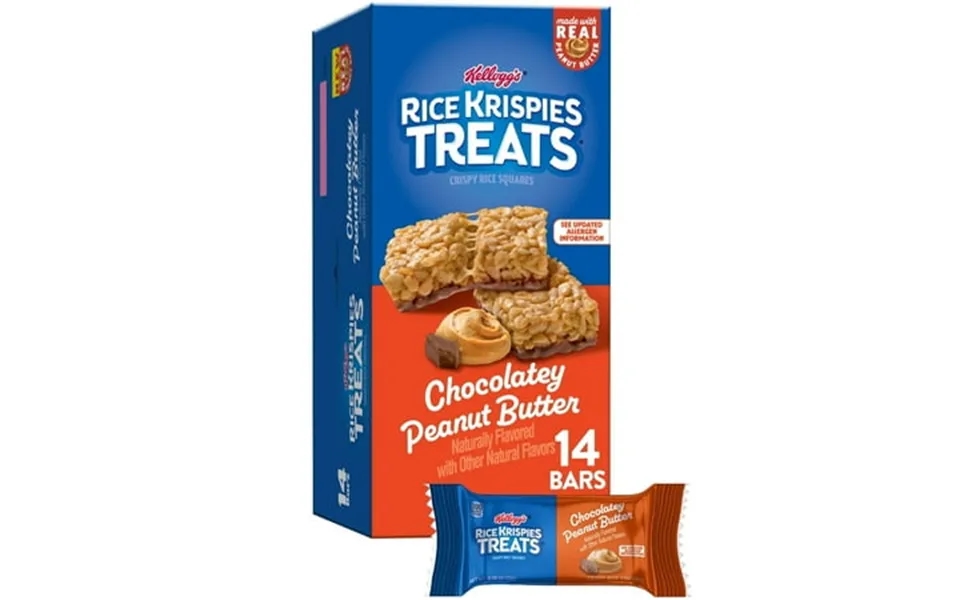 Rice Krispies Treats Chocolatey Peanut Butter Chewy Crispy Rice Squares Kids Snacks 10