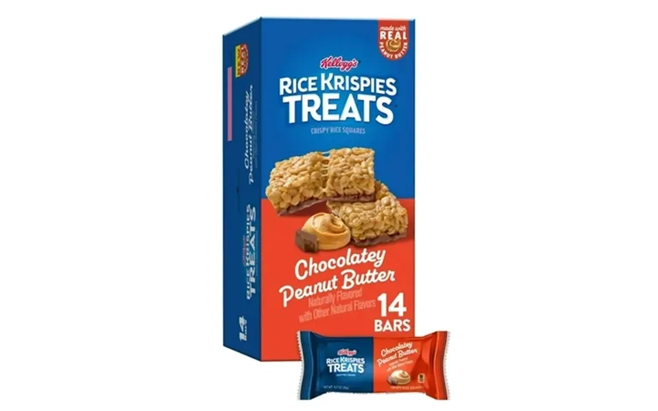 Rice Krispies Treats Chocolatey Peanut Butter Chewy Crispy Rice Squares Ready-to-eat 9