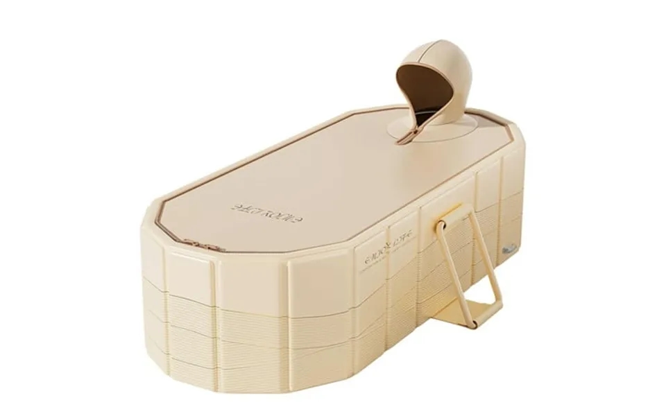 Richyoung 59in Upgraded Foldable Bathtub With Cover Large Bath Tub For 2 People Hot Ice Bath Yellow