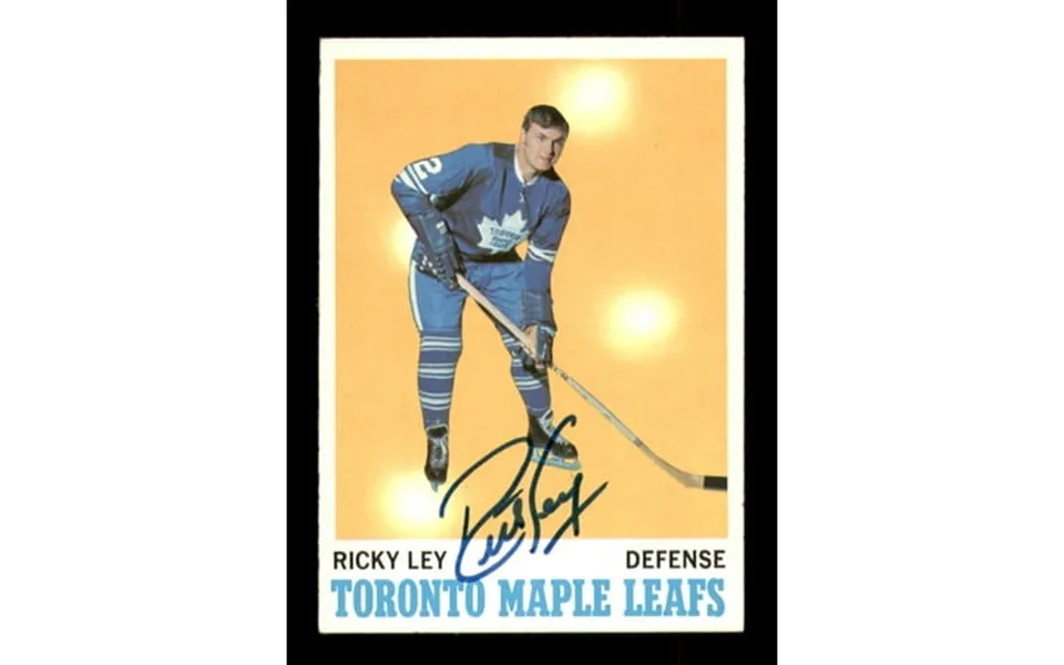 Ricky Ley Autographed 1970-71 Topps Card 108 Toronto Maple Leafs Sku 251194