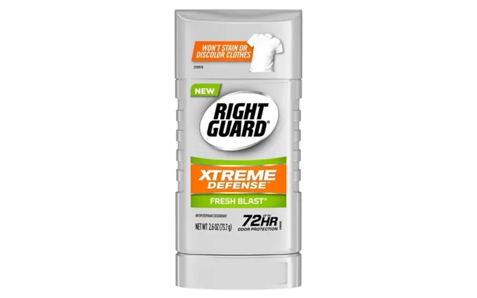 Right Guard Xtreme Defense Deodorant Gel Fresh Blast 2.6 Oz Pack Of 32