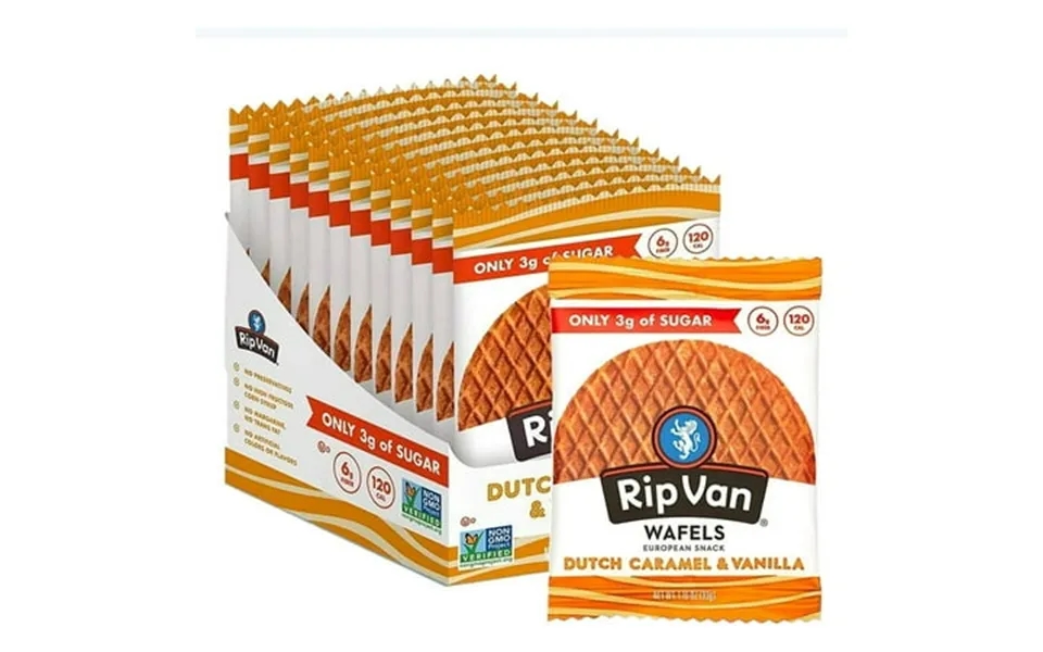 Rip Van Wafels Dutch Caramel & Vanilla Stroopwafels - Healthy Snacks