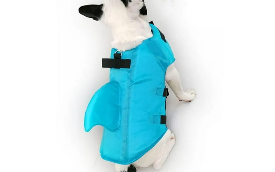 Ripstop Dog Life Jacket Shark Life Vest For Dogs Safety Lifesaver With High Buoyancy And Lift Handle