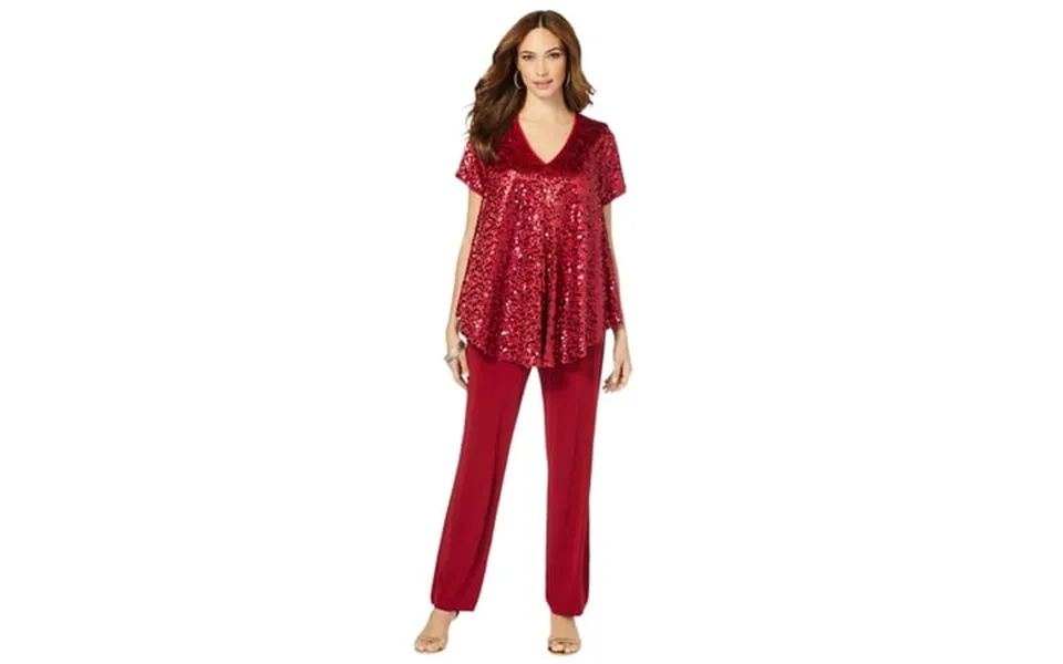 Roaman S Women S Plus Size Sequin Pant Set