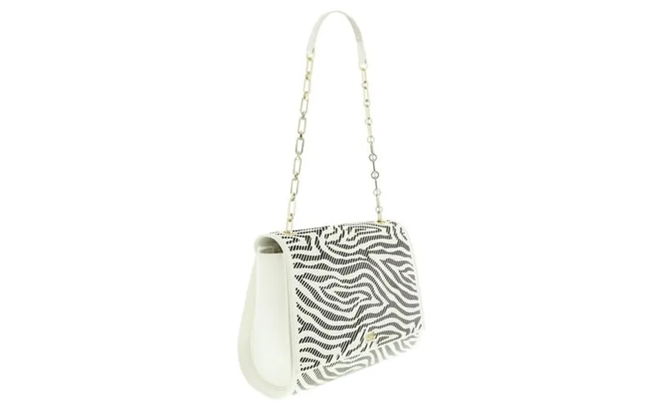 Roberto Cavalli Gqlpa0 B20 White Black Audrey Medium Shoulder Bag