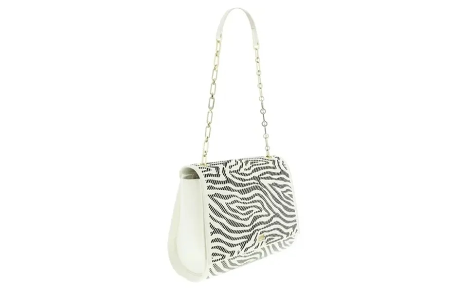 Roberto Cavalli Gqlpa0 B20 White Black Audrey Medium Shoulder Bag