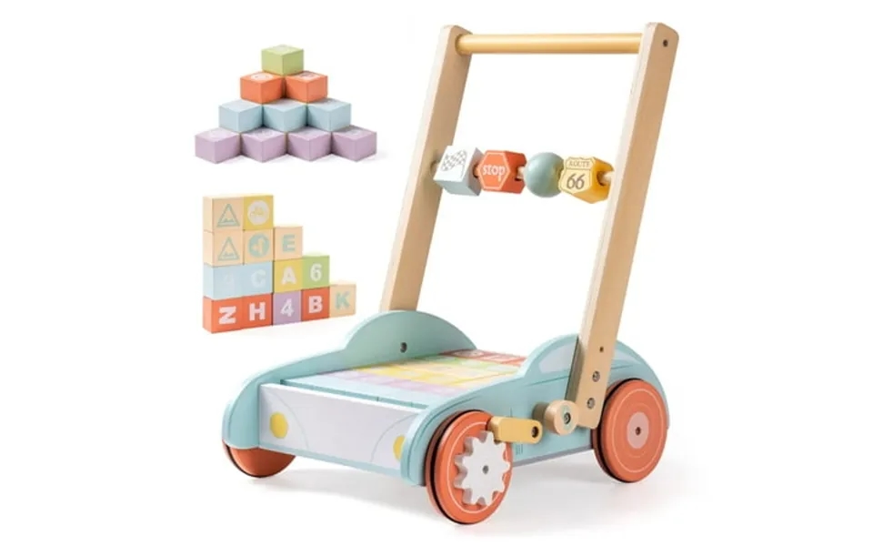 Robud Wooden Baby Walkers Push Toys For Baby Girls Boys 10 Month Adjustable Speed Push And Pull Learning Walker Activity
