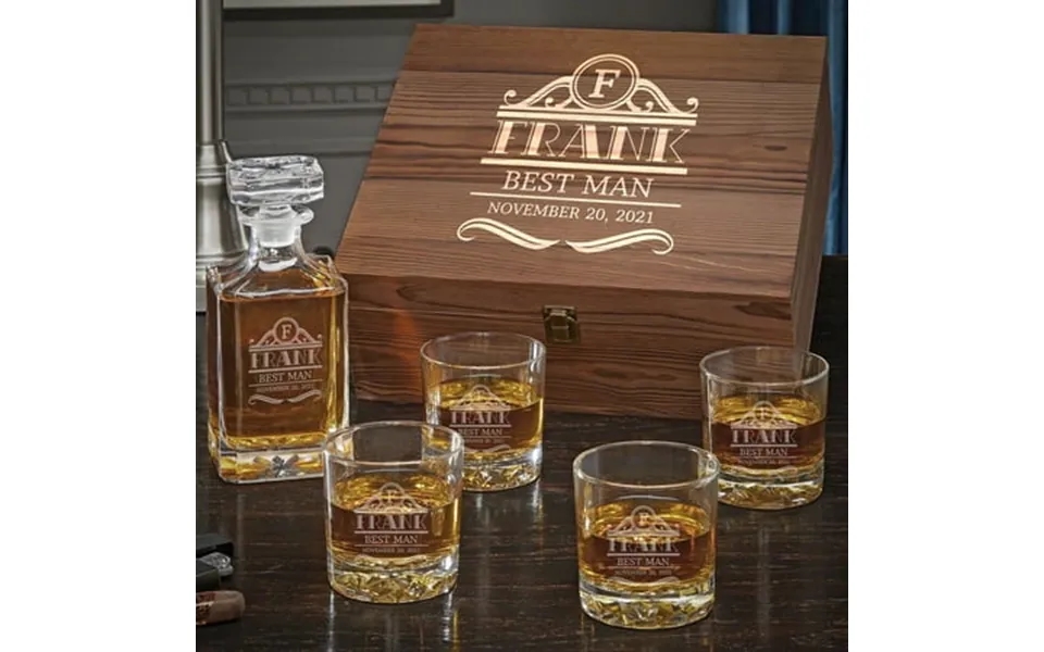 Rockefeller Personalized Whiskey Carson Decanter Set With Fairbanks Glasses