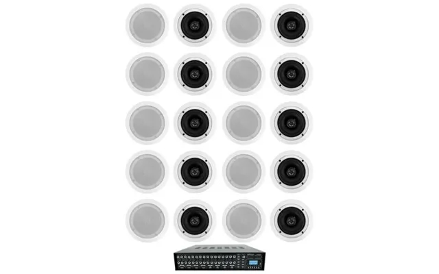 Rockville 4-zone Matrix Multi Source Amplifier 20 5.25 White Ceiling Speakers product image