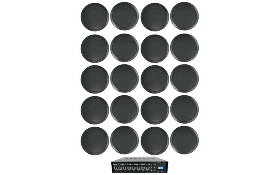 Rockville 4-zone Matrix Multi Source Amplifier 20 8 70v Black Ceiling Speakers