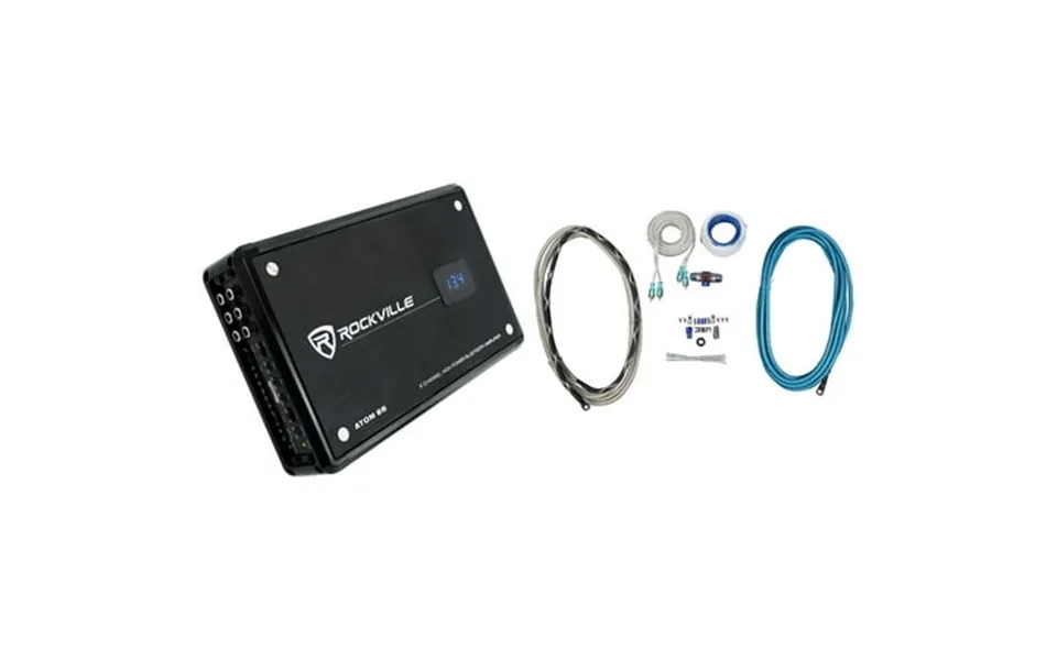 Rockville Atom 8b 8-channel 3500 Watt Marine Boat Amplifier W Bluetooth Amp Kit