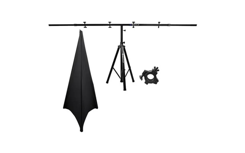 Rockville Black Tripod Pole-mount Stand Lighting Cross Bar Scrim Cloth Cover