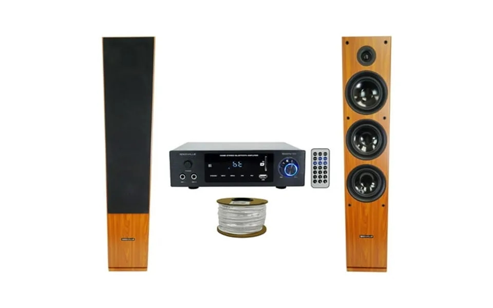 Rockville Bluamp 150 Home Stereo Bluetooth Amplifier Receiver 2 Tower Speakers