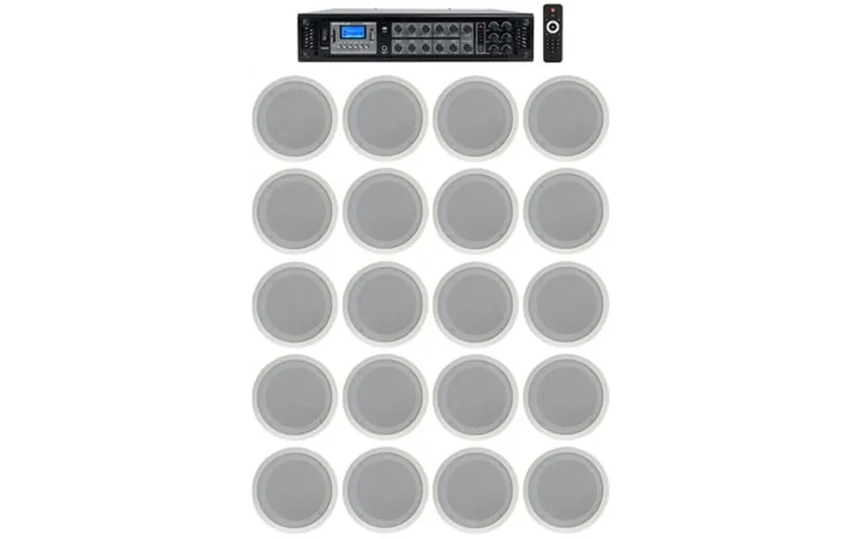 Rockville Commercial Receiver 20 8 2way White Ceiling Speakers 4 Hotel Office