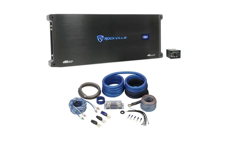 Rockville Dbcomp4 Competition Mono Car Audio Amplifier 3000w Rms Copper Amp Kit