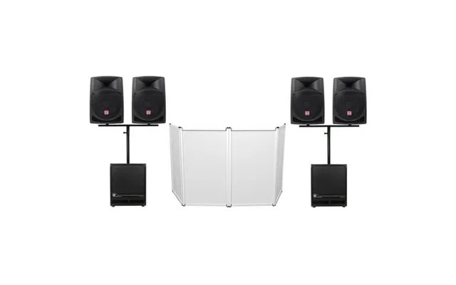 Rockville Dj Package W 4 12 Active Speakers 2 12 Powered Subwoofers Facade product image