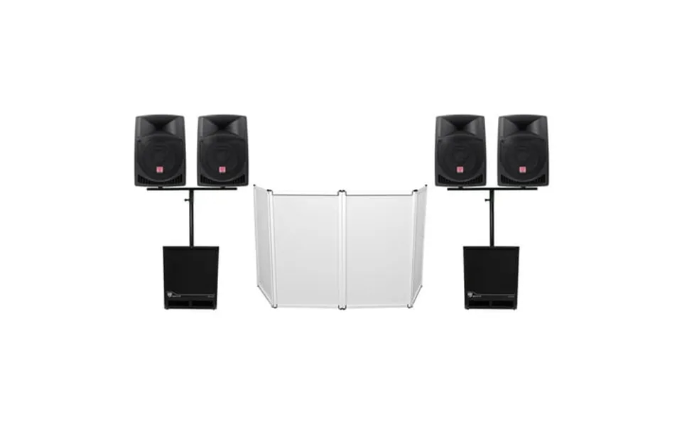 Rockville Dj Package W 4 12 Active Speakers 2 15 Powered Subwoofers Facade
