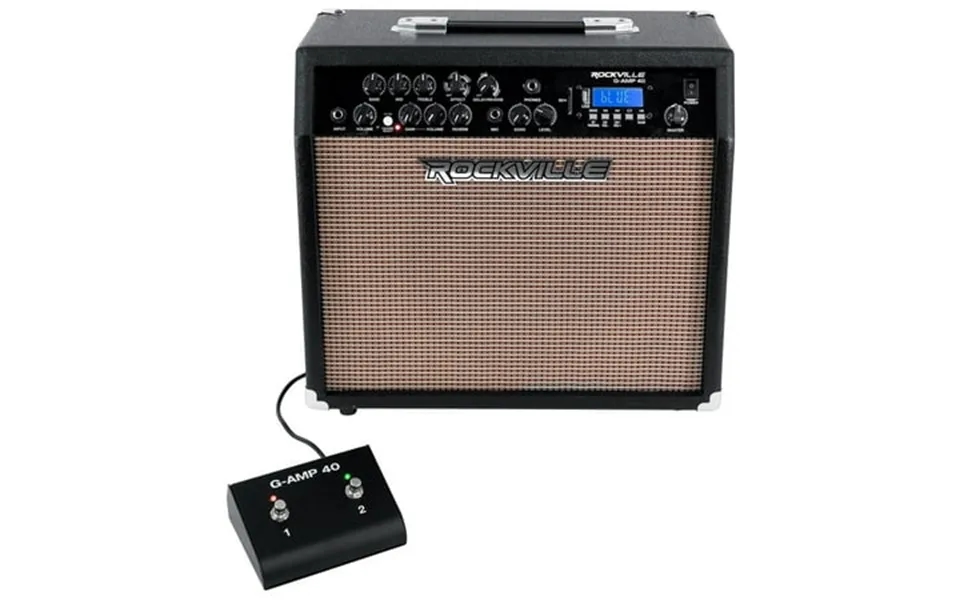 Rockville G-amp 40 Guitar Combo Amplifier Amp Bluetooth Mic In Usb Footswitch