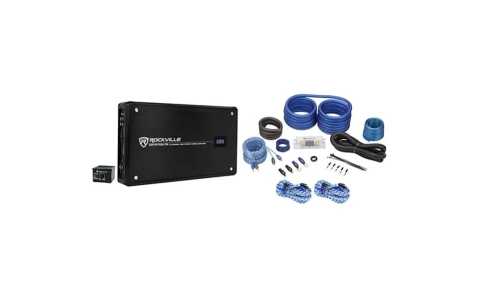 Rockville Krypton F5 3200 Watt 5 Channel Car Amplifier W Volt Meter Amp Kit