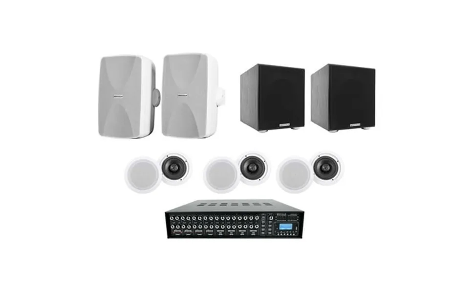 Rockville Multi Room Home Receiver 6 6.5 Ceiling 2 Wall Speakers 2 8 Subs
