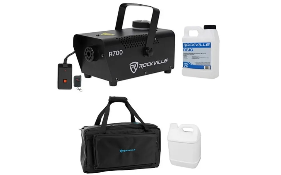 Rockville R700 Fog Smoke Machine W Remote Fluid Quick Heatup Waterproof Bag Case