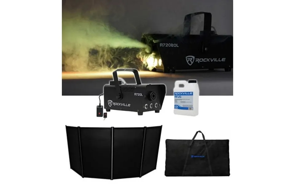 Rockville Rfaab Dj Event Facade Booth Travel Bag Scrim Led Fog Machine Juice