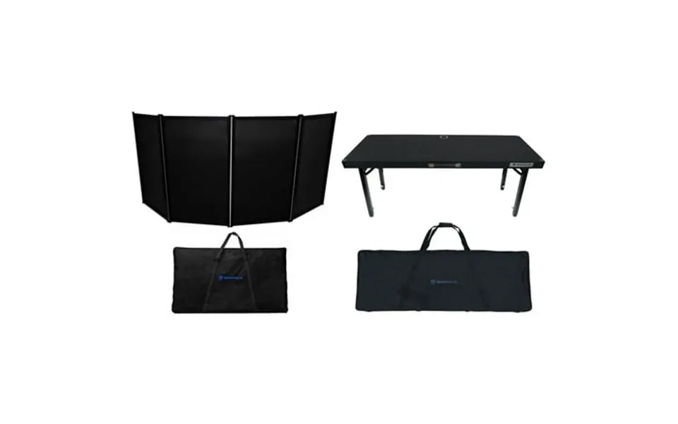 Rockville Rfaac Black Facade Booth Travel Bag Scrim Foldable Adjustable Dj Table