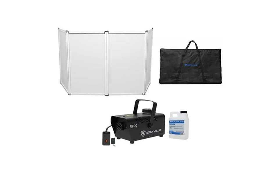 Rockville Rfaaw Dj Event Facade Booth Travel Bag Scrim Fog Machine Gallon Fluid