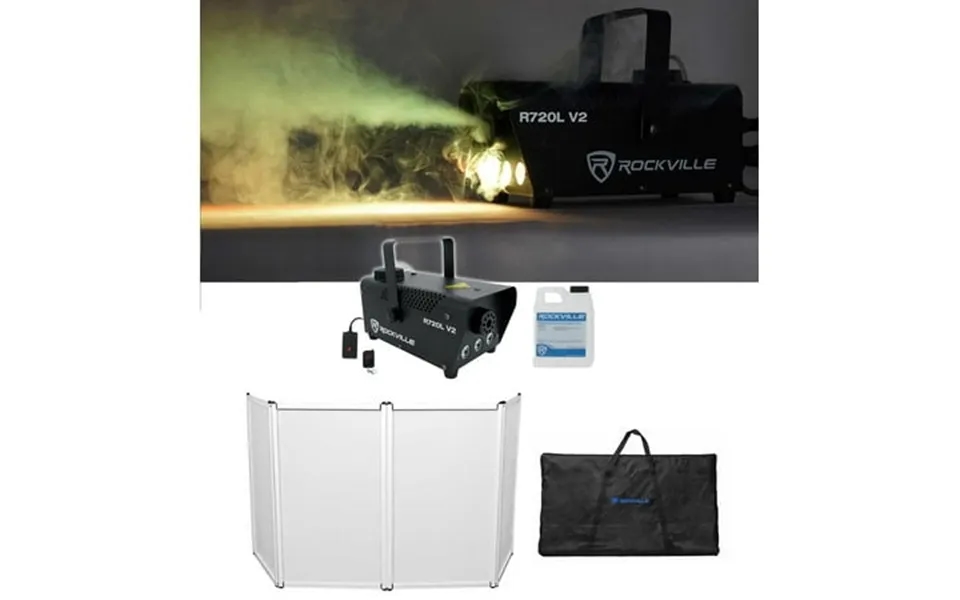 Rockville Rfaaw Dj Event Facade Booth Travel Bag Scrim Led Fog Machine Juice