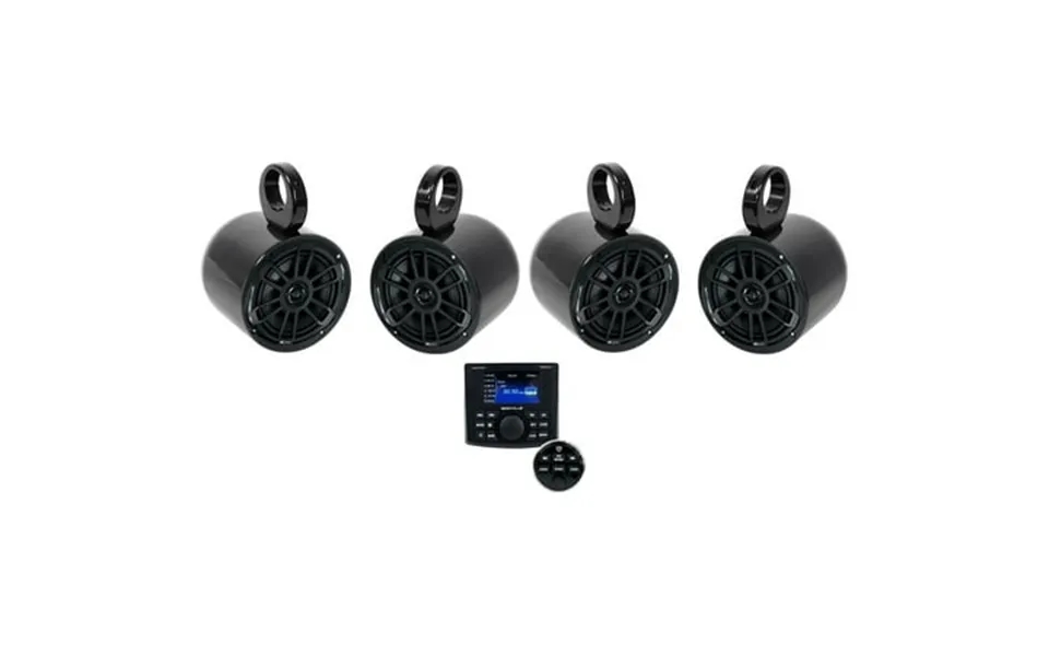 Rockville Rghr-za 4 Zone Marine Bluetooth Stereo 4 Mb Quart Wakeboard Speakers