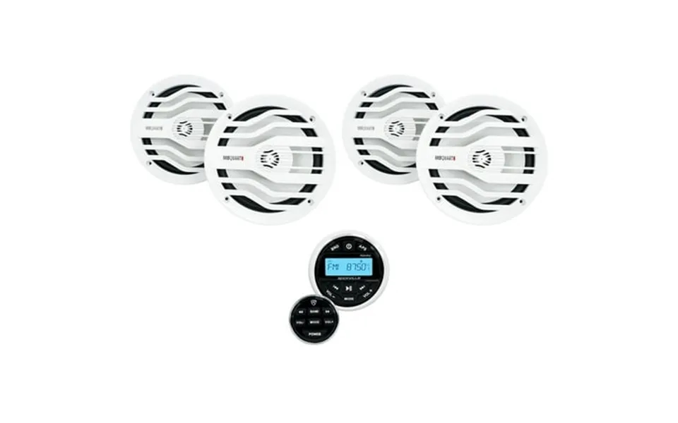 Rockville Rghr2 Marine Gauge Receiver W Bluetooth 4 White Mb Quart 6