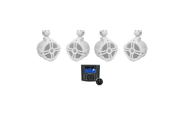 Rockville Rghr45 4 Zone Marine Receiver W Bluetooth 4 6.5 White Tower Speakers product image