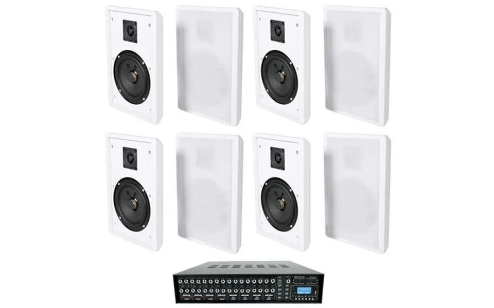 Rockville Rock Matrix Multi Room Home Receiver 8 5.25 Slim White Wall Speakers