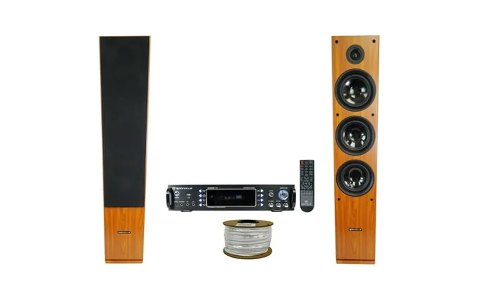 Rockville Rpa60bt 1000 Watt Bluetooth Stereo Home Receiver 2 Tower Speakers