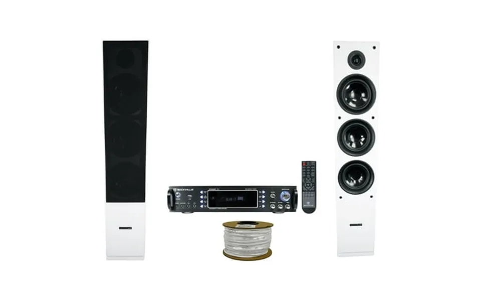 Rockville Rpa60bt 1000w Bluetooth Stereo Home Receiver 2 White Tower Speakers