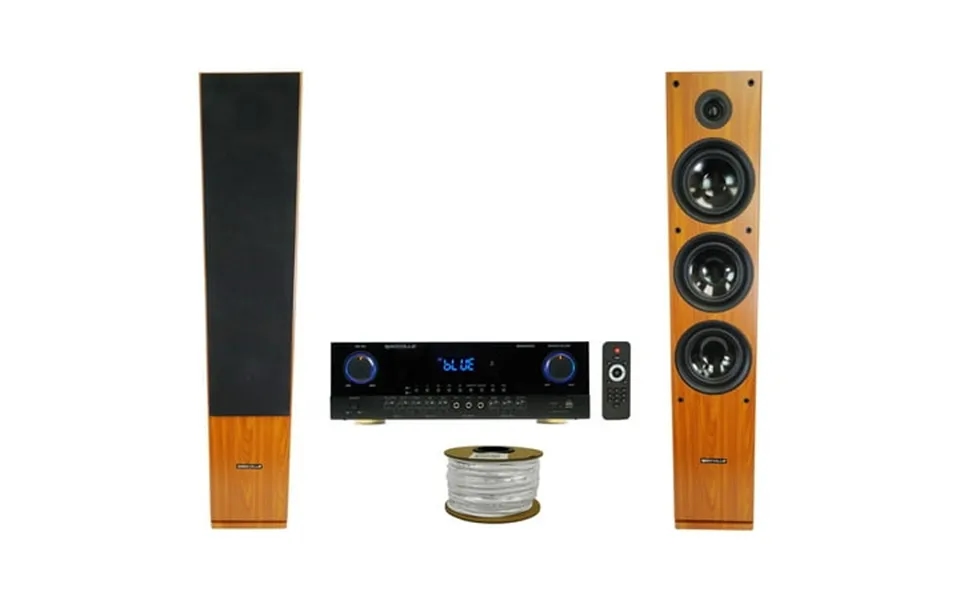 Rockville Singmix 5 2000w Bluetooth Home Receiver Amplifier 2 Tower Speakers