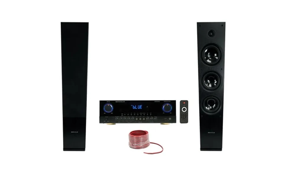 Rockville Singmix 5 2000w Bluetooth Home Receiver Mixer 2 Black Tower Speakers