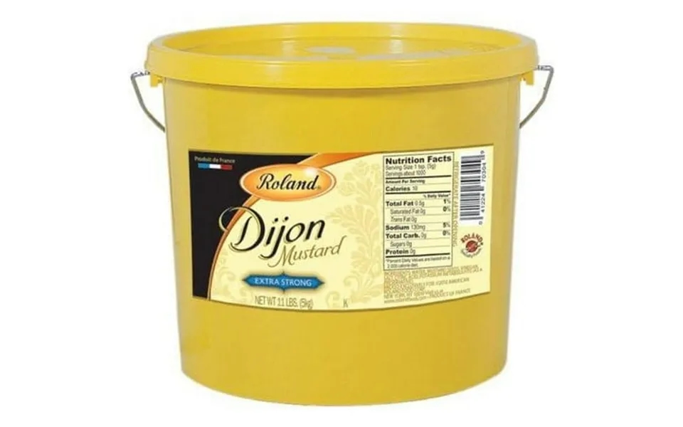 Roland Dijon Mustard From France. 176 Oz Plastic Pail. 11 Lbs