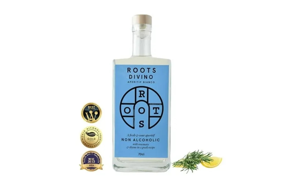Roots Divino Bianco Non Alcoholic Vermouth Multiple Gold Award Winning Wine-based Zero Proof Aperitif Handcrafted With G