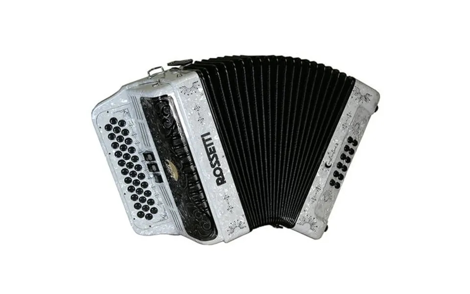 Rossetti Constantine 34 Button 12 Bass Accordion Gcf Sol White Black
