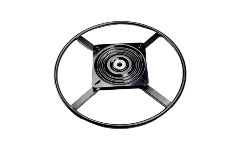 Round 60cm Recliner Sofa Chairs Base Bracket 360 Degree Rotate Rubber Feet Protectors To Avoid Floor Being Scratched Bla