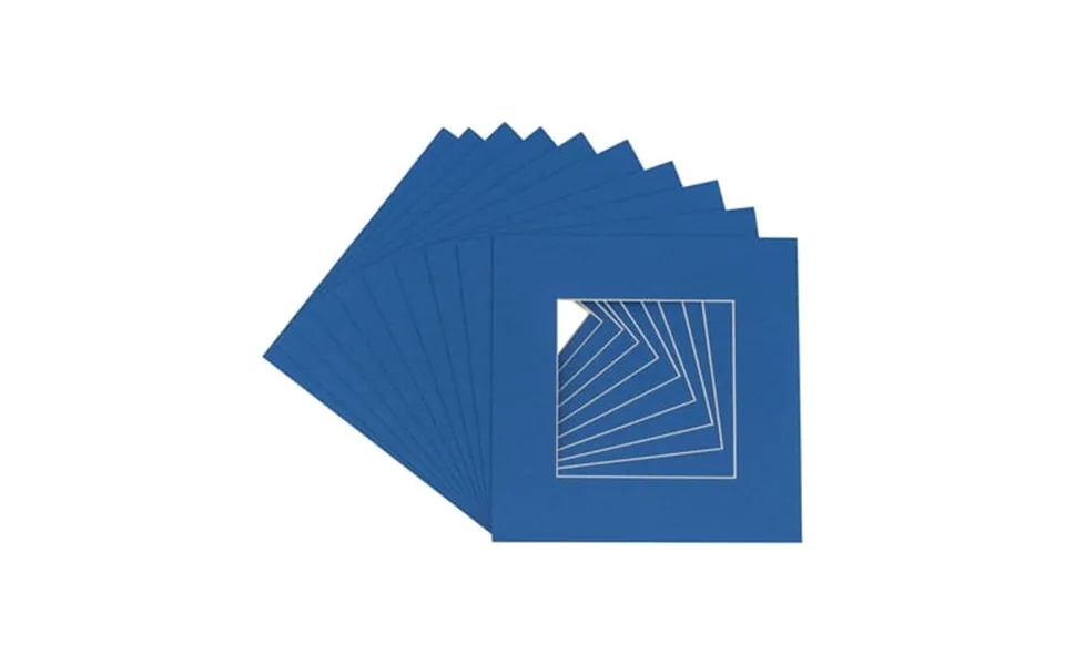 Royal Blue Acid Free 20x20 Picture Frame Mats With White Core Bevel Cut For 16x16 Pictures - Fits
