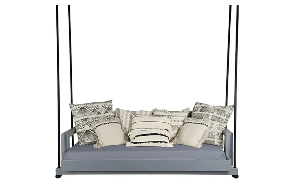 Rri Goods Hanging Patio Swing Bed Outdoor Porch Bed Wooden Frame And Rope