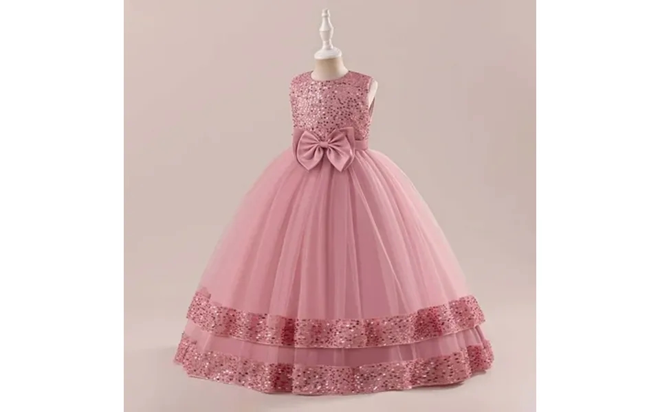 Rtkfrflm Flower Girl Dress Sequined Bow Evening Gown Long Sleeve Party Dress Birthday Pageant Stage Performance Toddler