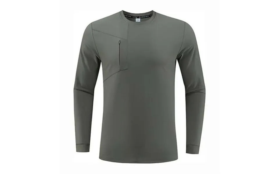 Rtkfrflm Men Workout Shirts Quick Dry Long Sleeved Round Neck Sports T Shirt Outdoor Running Clothes Casual Tops Fitness