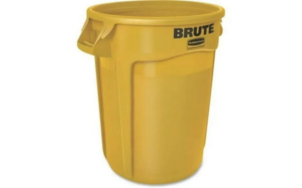 Rubbermaid Commercial Brute Round Container Yellow 32 Gallon